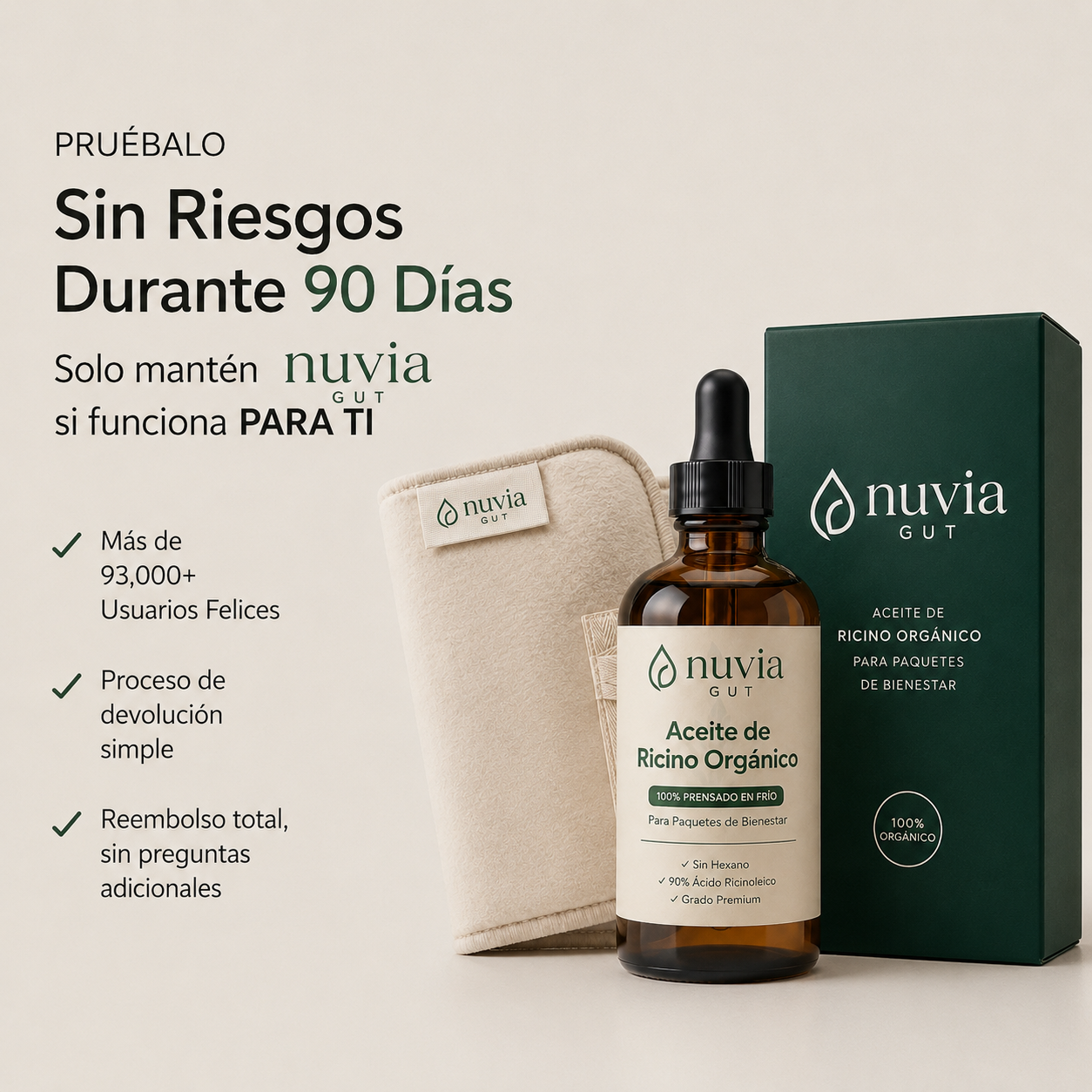 Nuvia Gut- Pack Desintoxicación con Aceite de Ricino